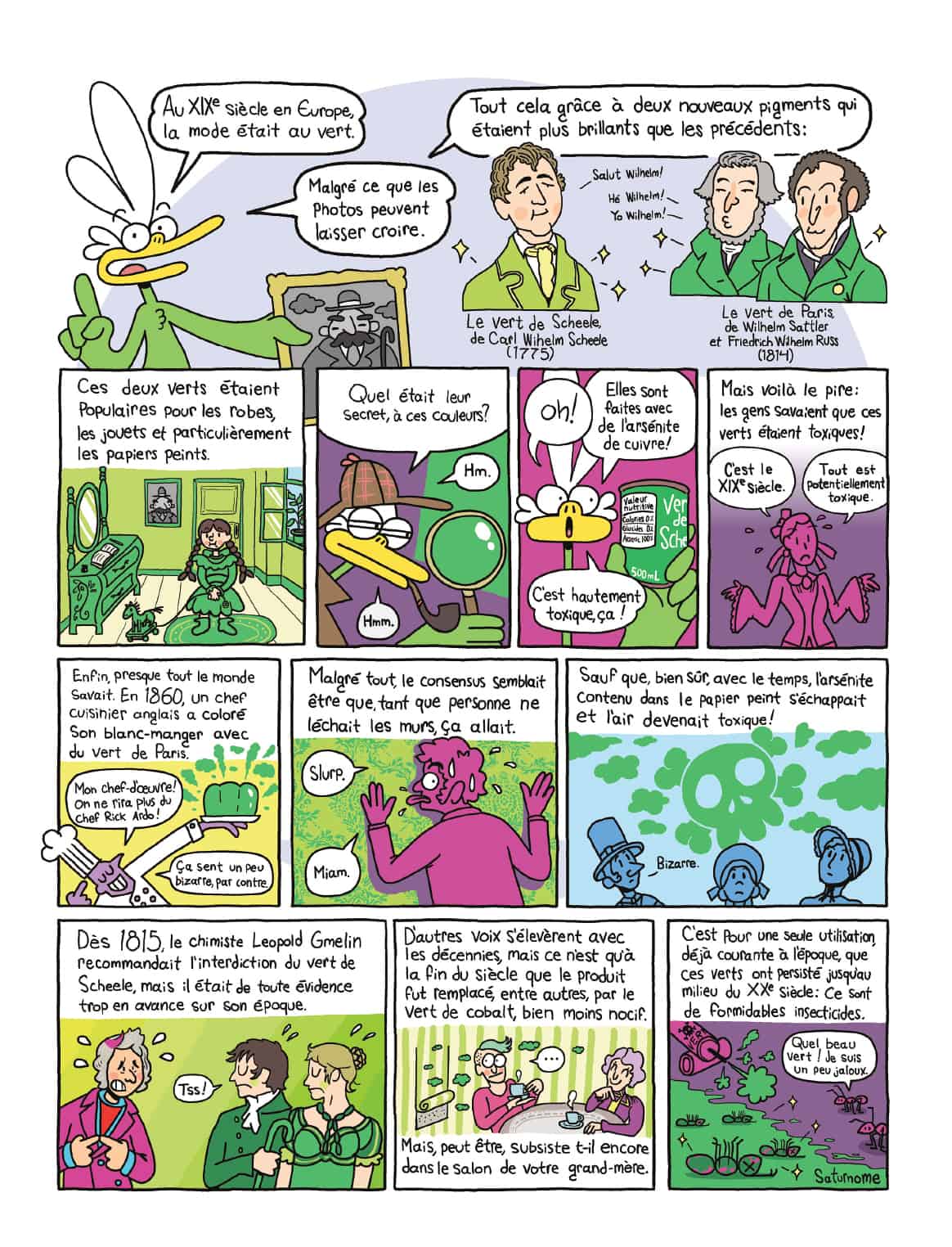 Bande dessinée de Saturnome, Québec Science, juin 2017