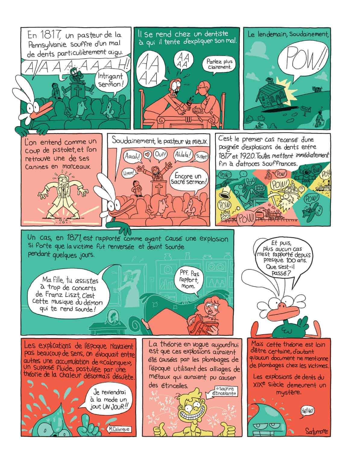 Bande dessinée de Saturnome, Québec Science, octobre-novembre 2017