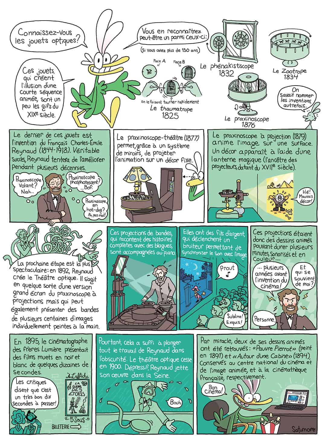 Bande dessinée de Saturnome, Québec Science, décembre 2017