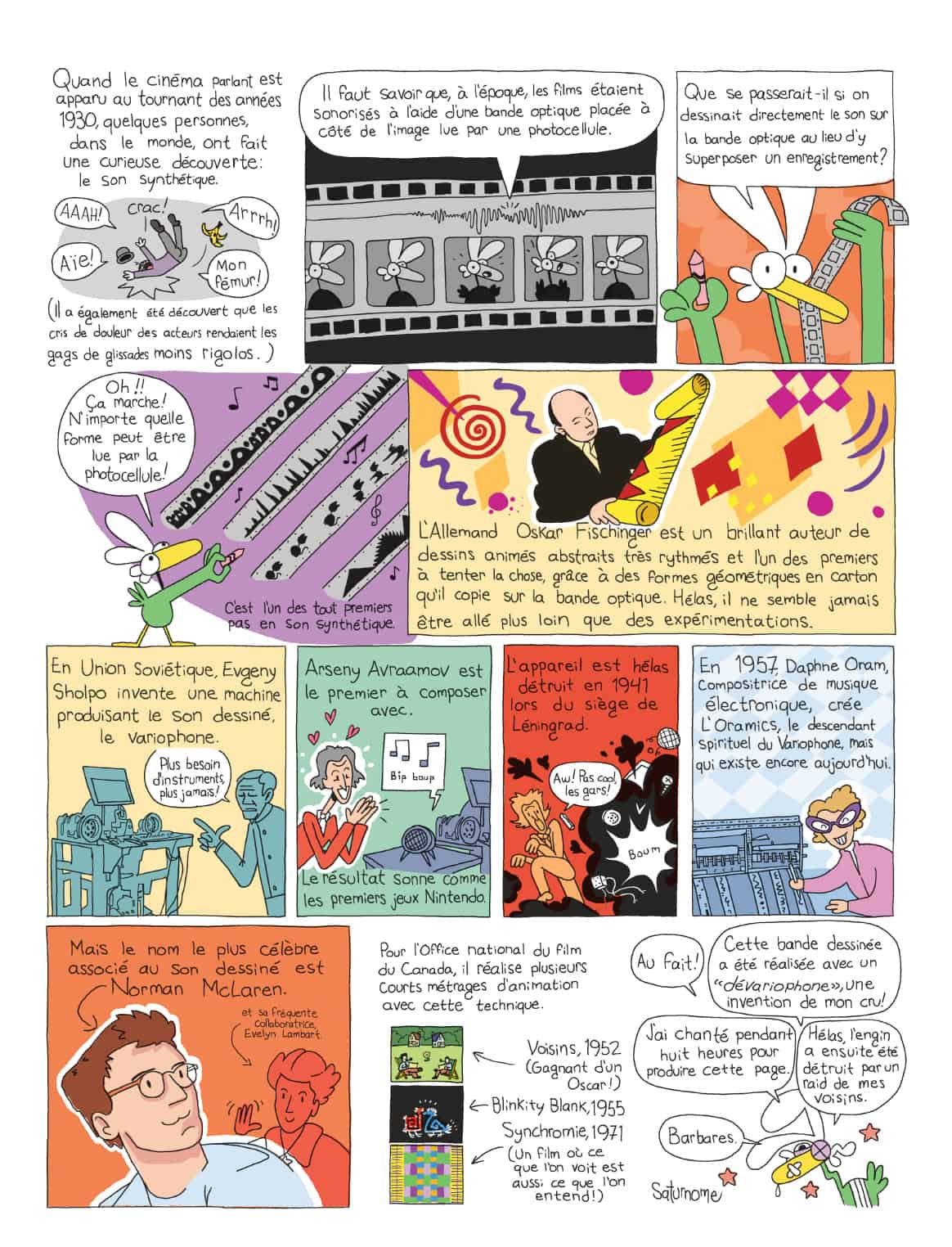 Bande dessinée de Saturnome, Québec Science, avril-mai 2018