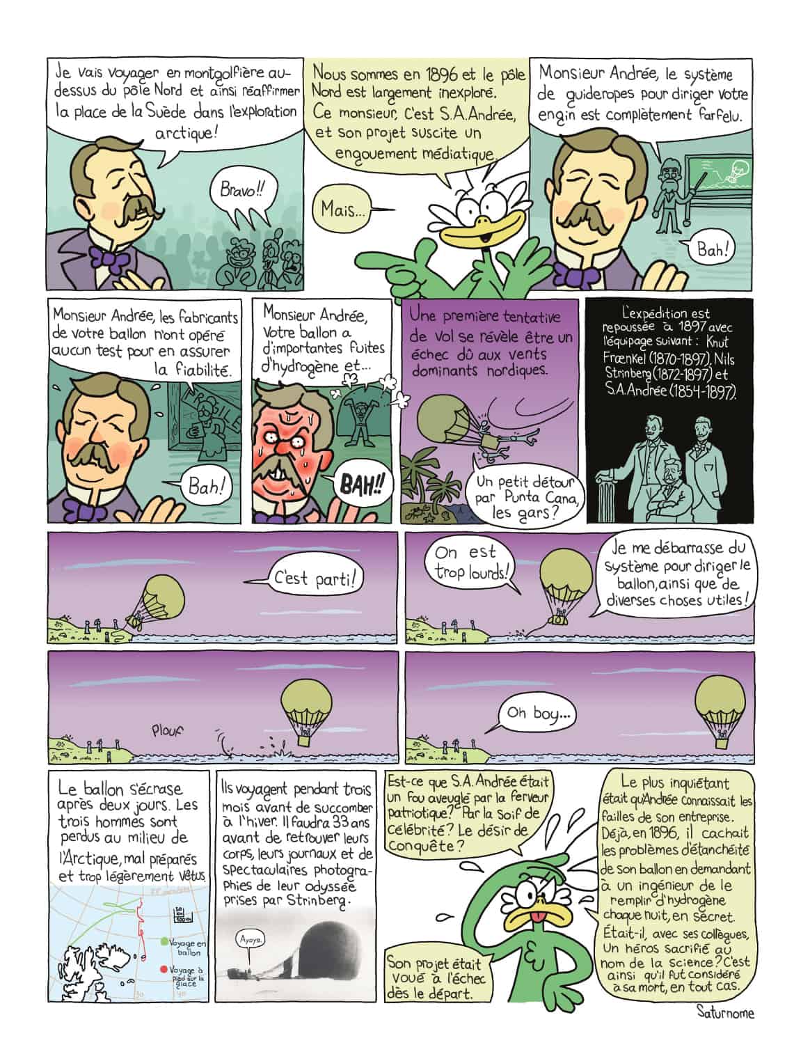 Bande dessinée de Saturnome, Québec Science, janvier-février 2018