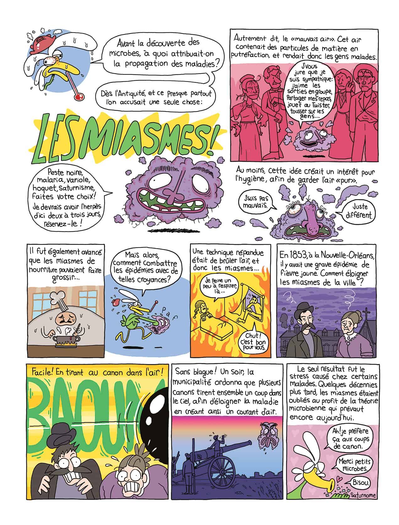 Bande dessinée de Saturnome, Québec Science, septembre 2017