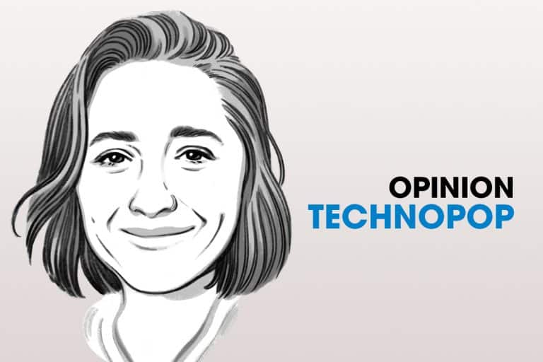 Illustration: portrait en noir et blanc de Gabrielle Anctil.